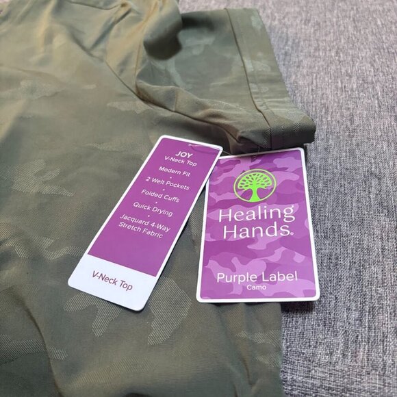 Healing Hands Purple Label Women Scrubs Top Joy Camo 2353 - Picture 9 of 9